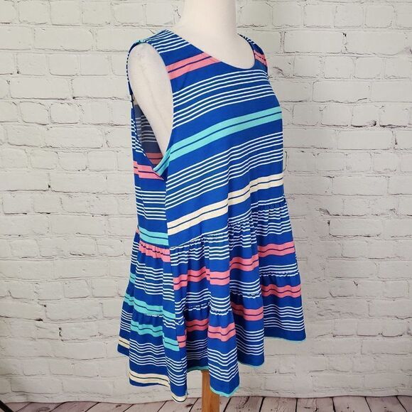 LULAROE Eliana Tiered Striped Tank Top L NWT New Release - Picture 4 of 8